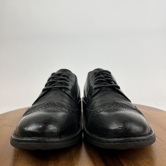 Mens Born Bainbridge Black Leather Perforated Wingtip Oxford Loafers‎ Size 11.5 main image 10